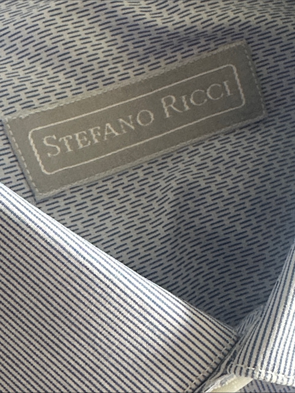 Stefano Ricci Light Blue Micro-Pattern Dress Shirt - Picture 2 of 6